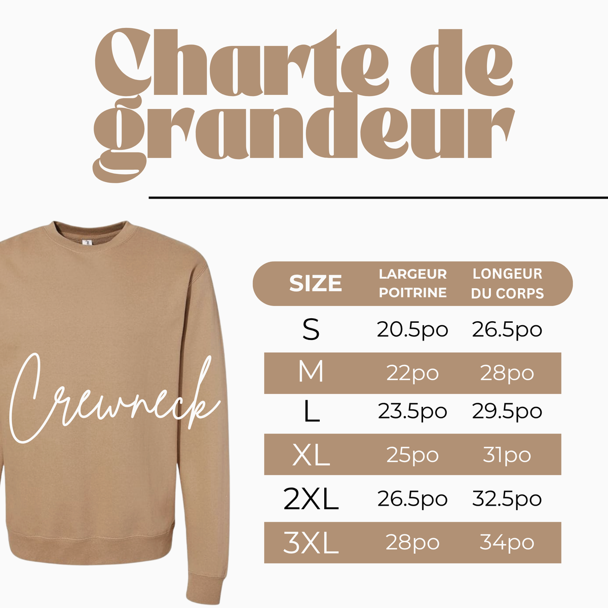 Crewneck « Caffeine & Weights » - Sable