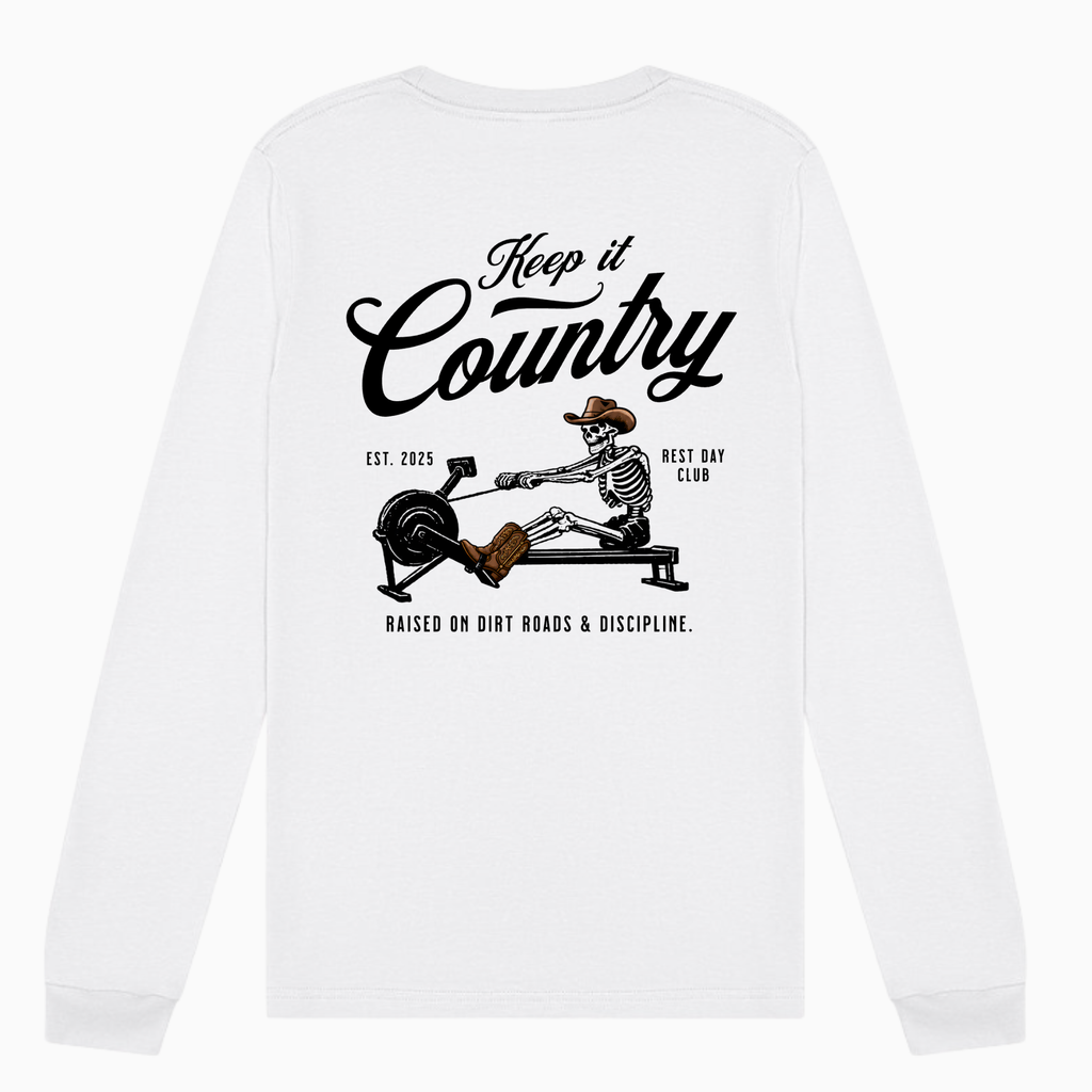 Manches longues « Keep it Country » - Blanc