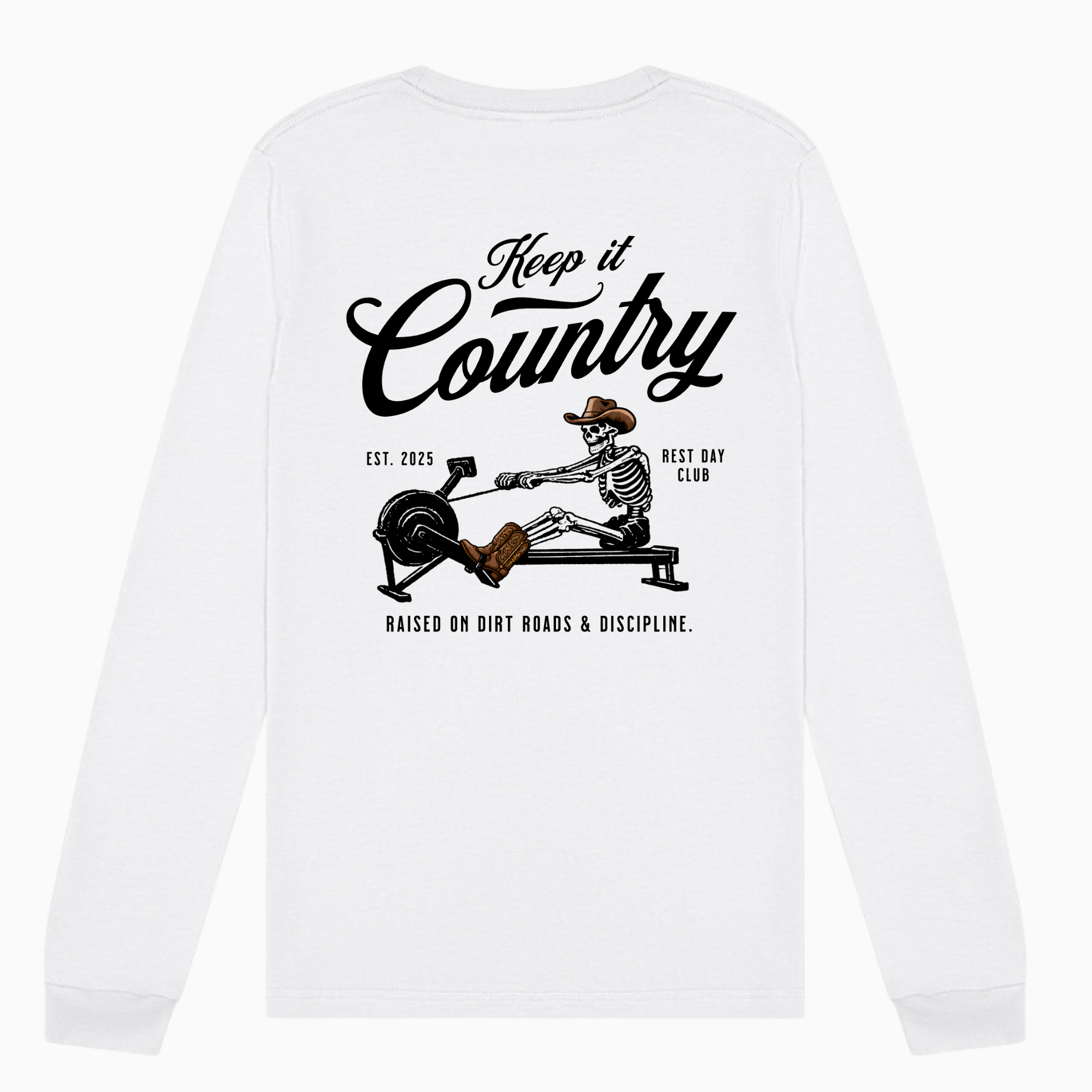 Manches longues « Keep it Country » - Blanc