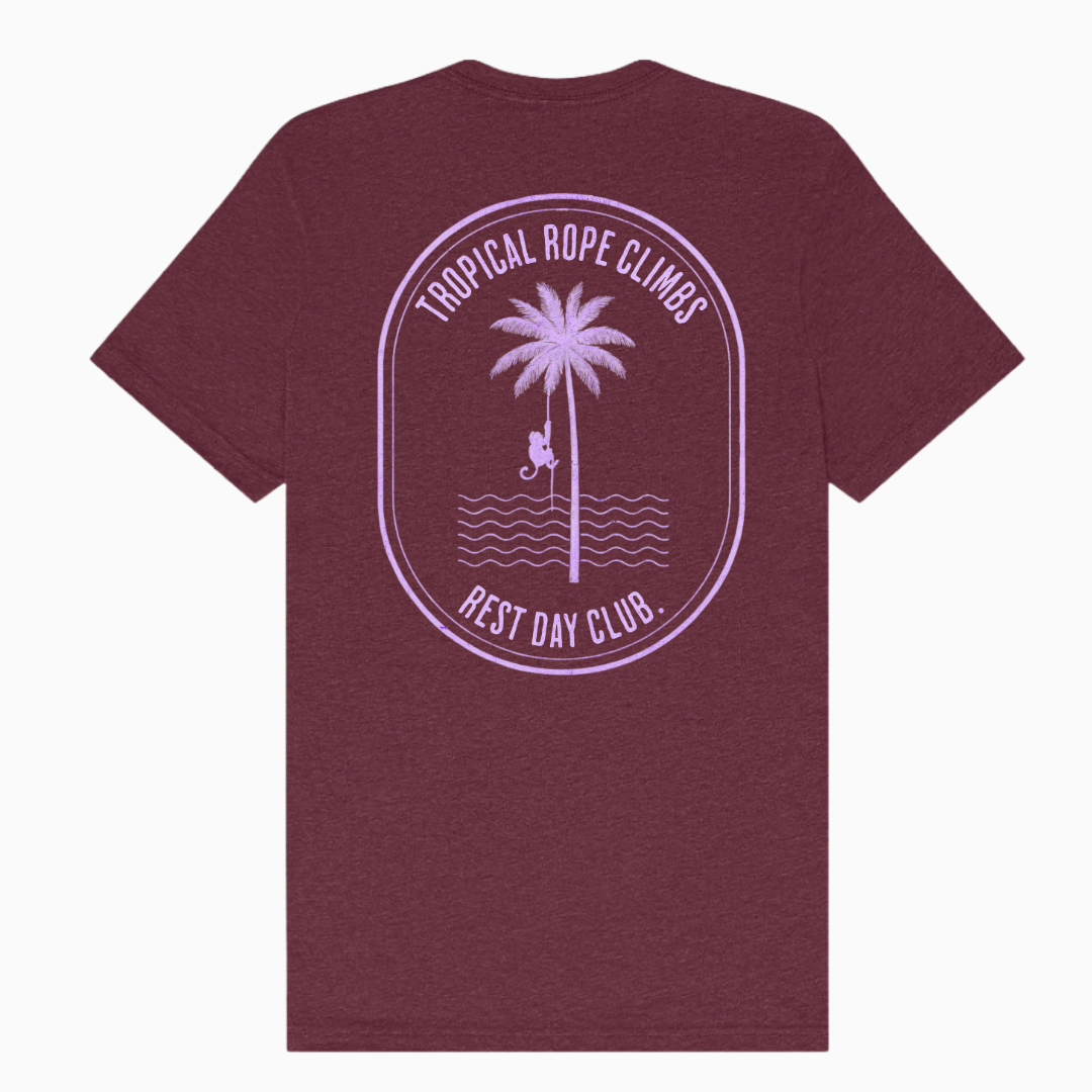 T-Shirt « Tropical Rope Climbs » - Marron